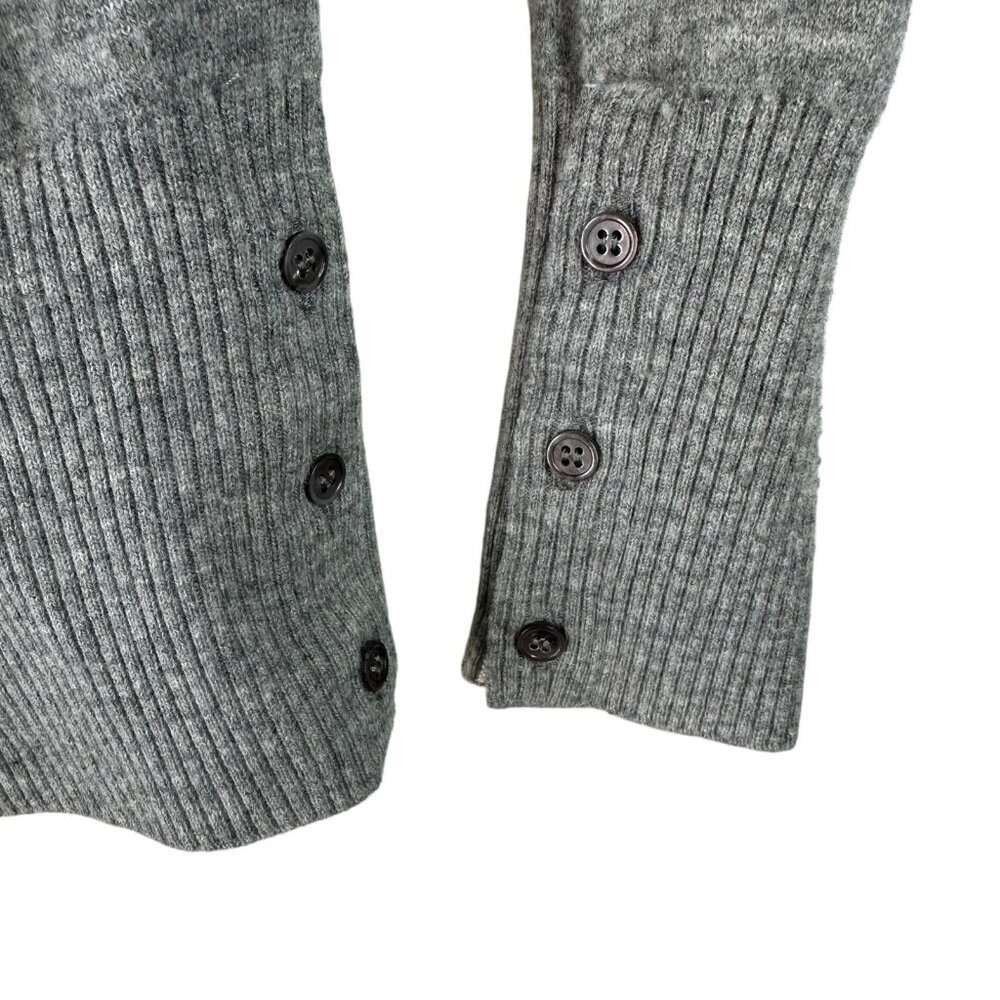 Thom Browne Classic V-Neck Cashmere Cardigan in Gray Size 1/Small 4-Bar Stripe - Picture 4 of 12